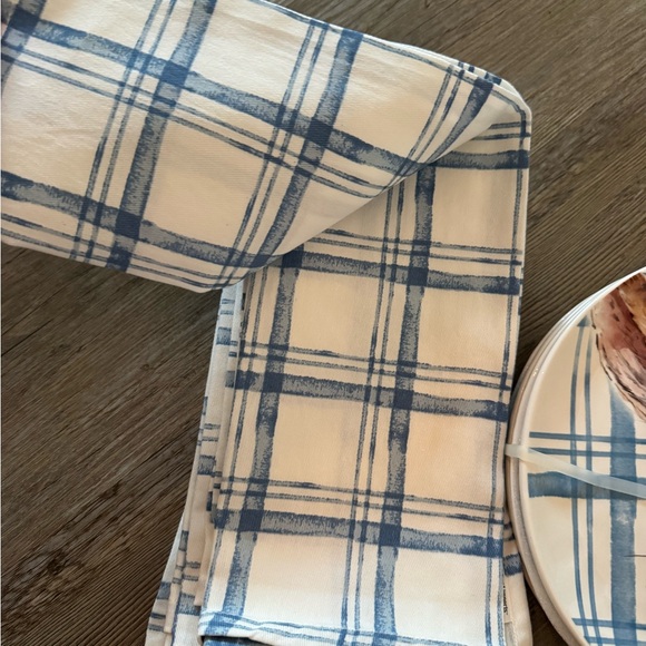 Blue Plaid Rabbit dinnerware set - Picture 4 of 5